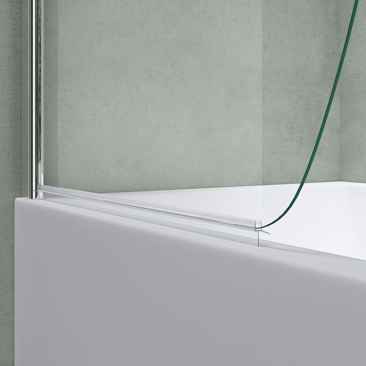 glasvilla Duschwand für Badewanne Badewannenwand faltbar 180° Sicherheitsglas mit NANO 90x140cm Badewannentrennwand Badewannenaufsatz Cortona112