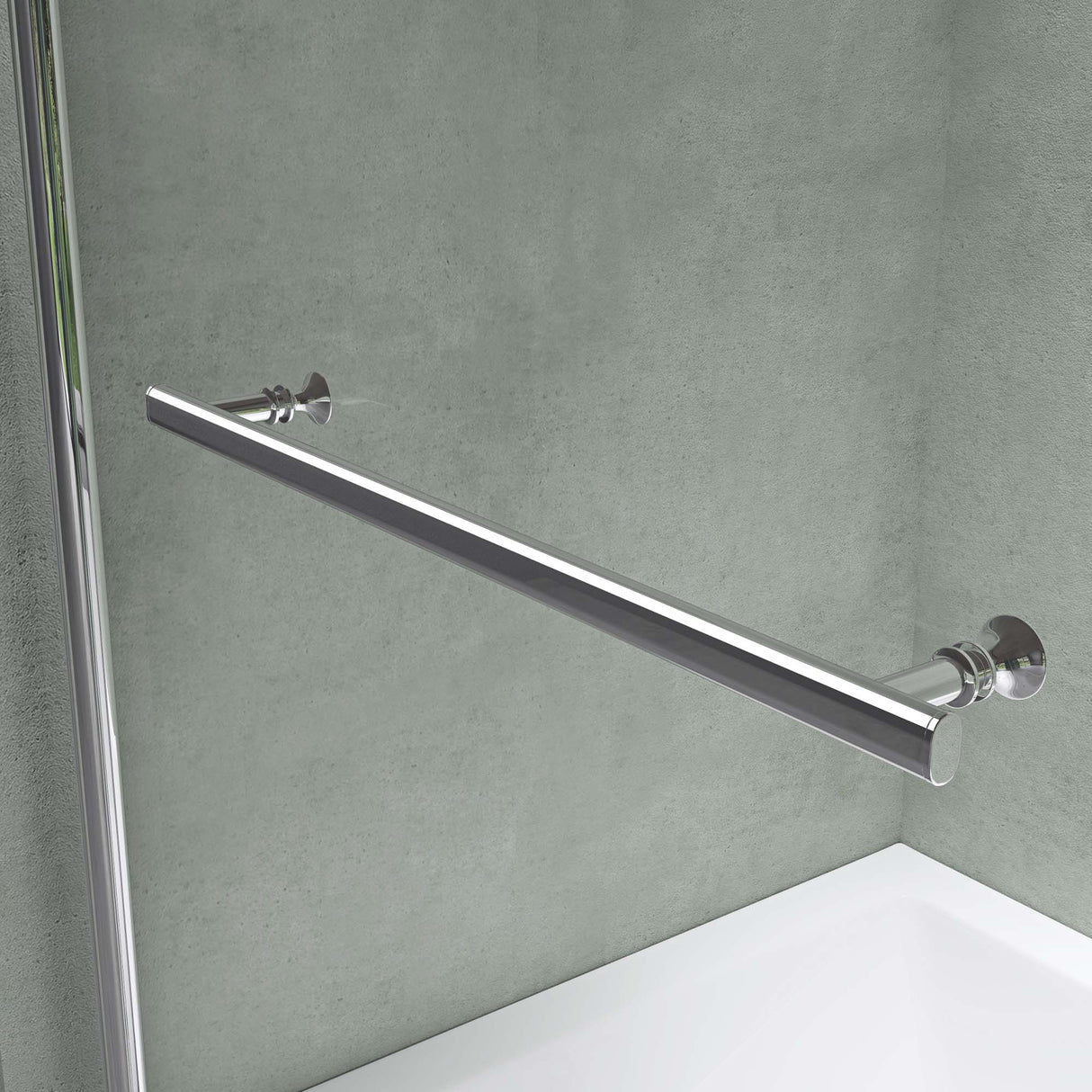 glasvilla Duschwand für Badewanne Badewannenwand faltbar 180° Sicherheitsglas mit NANO 90x140cm Badewannentrennwand Badewannenaufsatz Cortona112