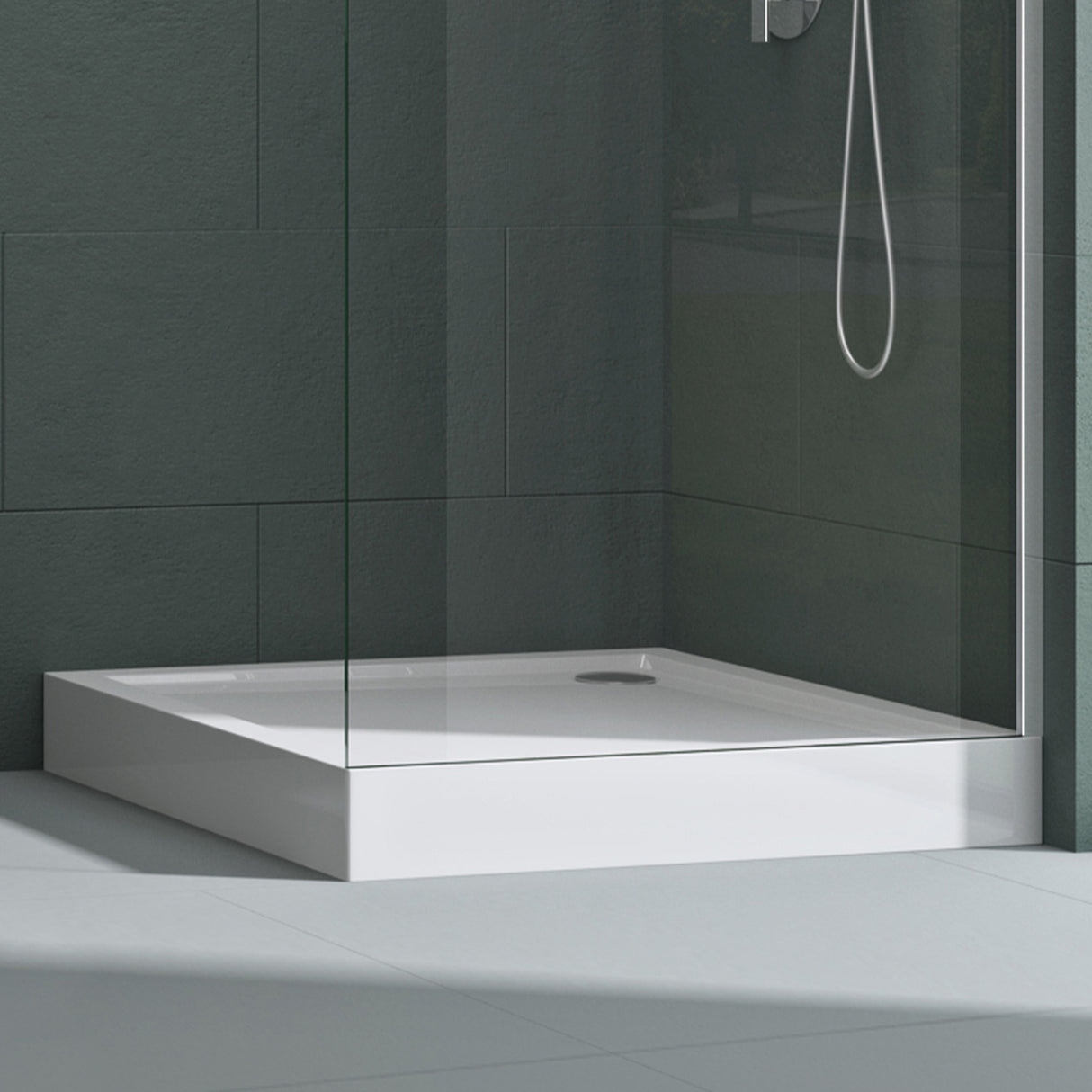 glasvilla Duschwanne Duschtasse aus hochwertigem Acryl Quadratisch Faro1H