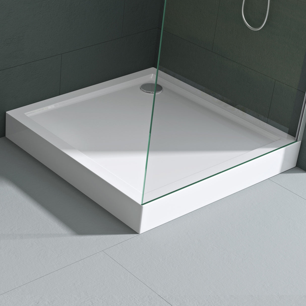 glasvilla Duschwanne Duschtasse aus hochwertigem Acryl Quadratisch Faro1H