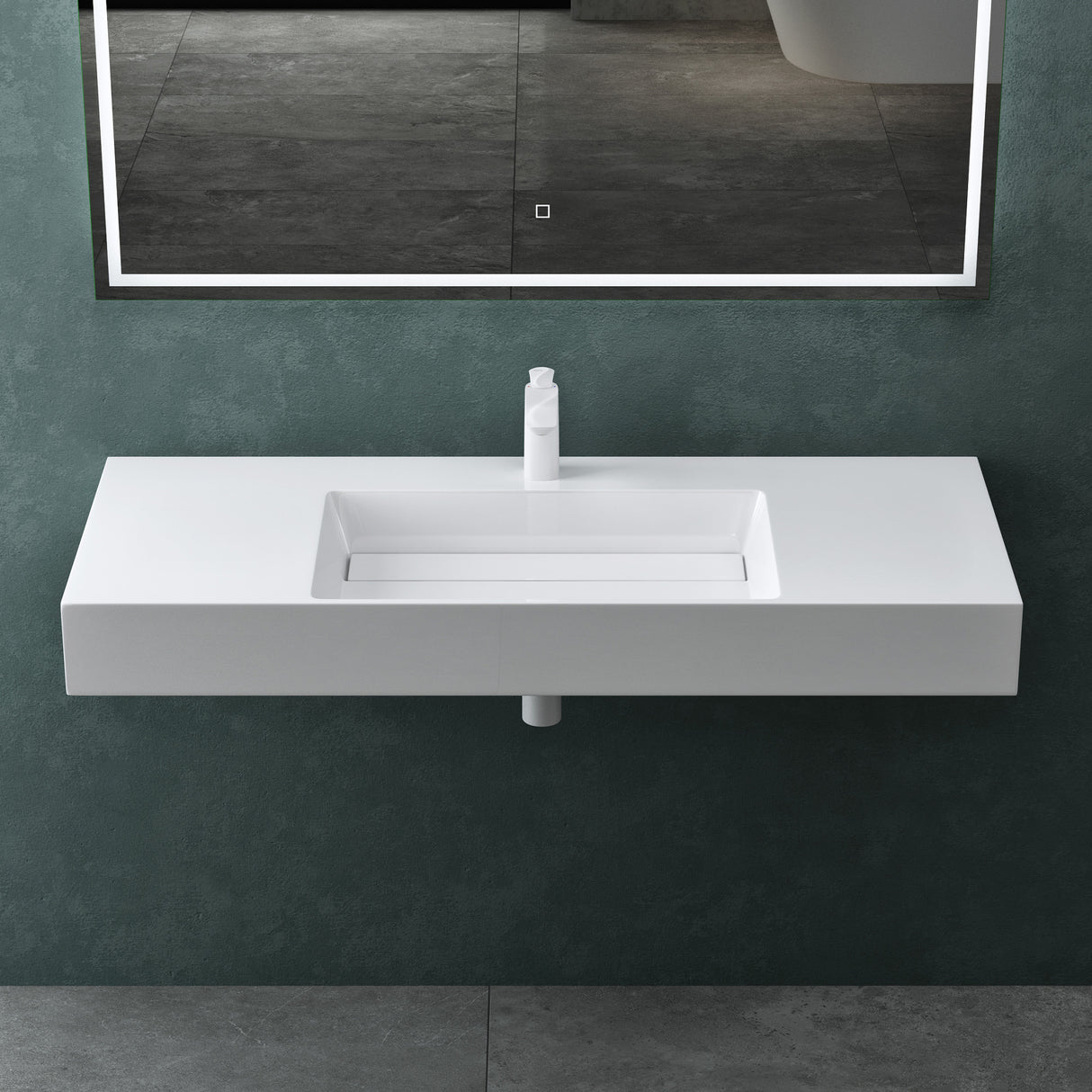 glasvilla Waschbecken Aufsatzwaschbecken Hängewaschbecken aus Mineralguss Col12