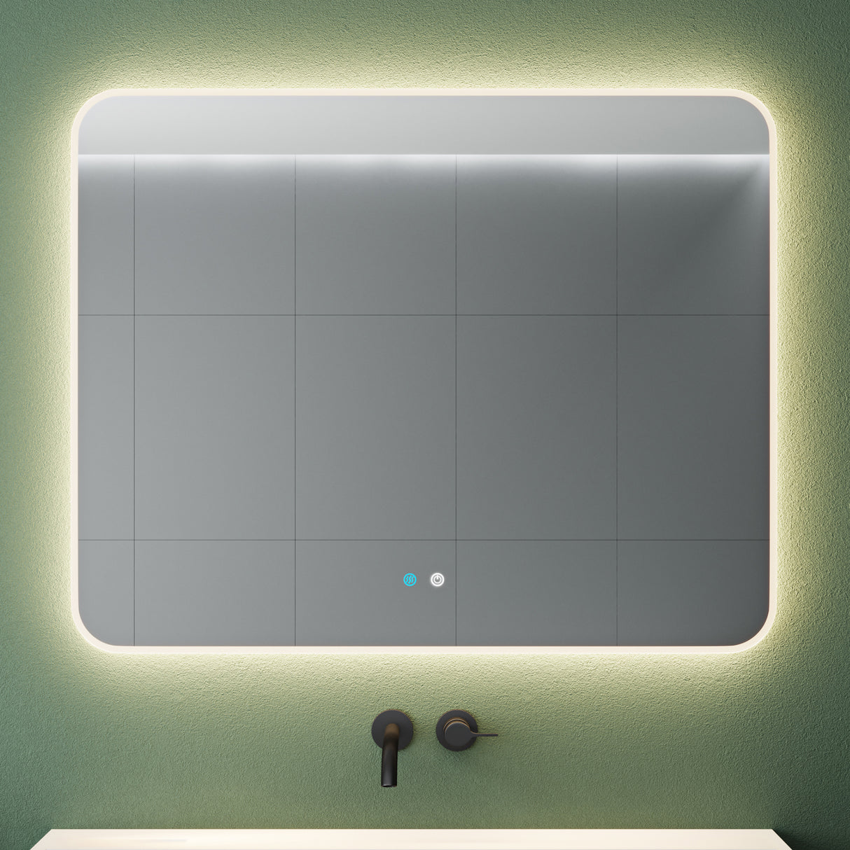 glasvilla Wandspiegel Badezimmer Spiegel LED Bad-Spiegel mit Touchschalter, Beschlagfrei durch Antifog-Schicht Nova-02