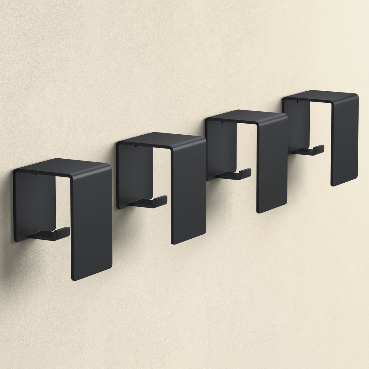 glasvilla Crochet porte-serviette sans perçage, crochet adhésif, support pour serviettes de bain, crochets muraux pour salle de bain et cuisine, Tavrin-01