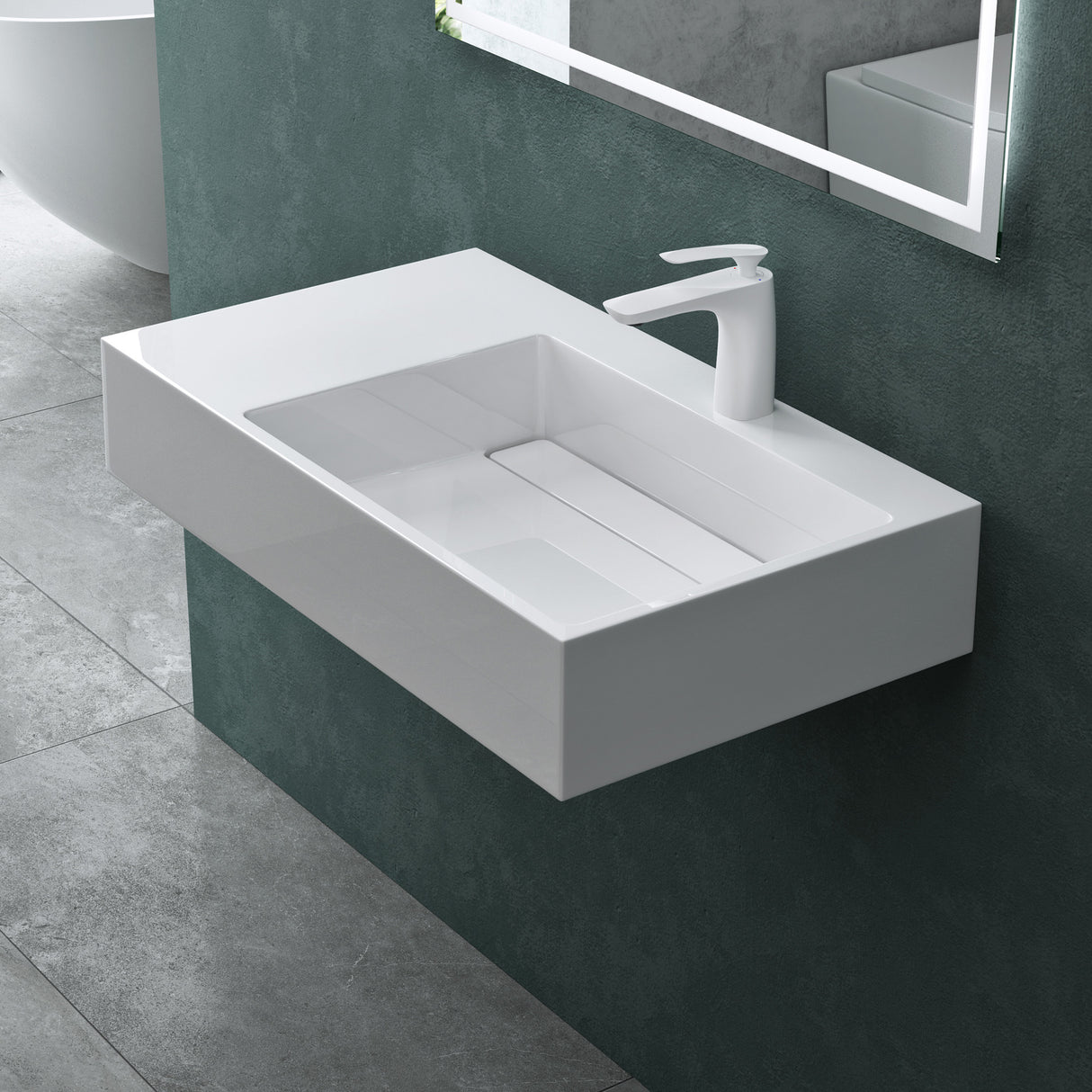 lavabo à poser Glasvilla, lavabo suspendu en fonte minérale Col12