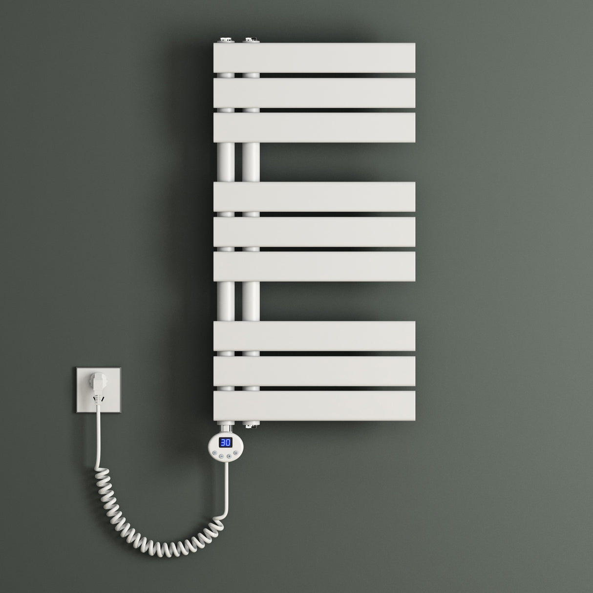 glasvilla Badheizkörper Elektrisch Seitenanschluss Handtuchheizkörper Handtuchhalter Handtuchwärmer Badheizung FN mit Heizstab 02