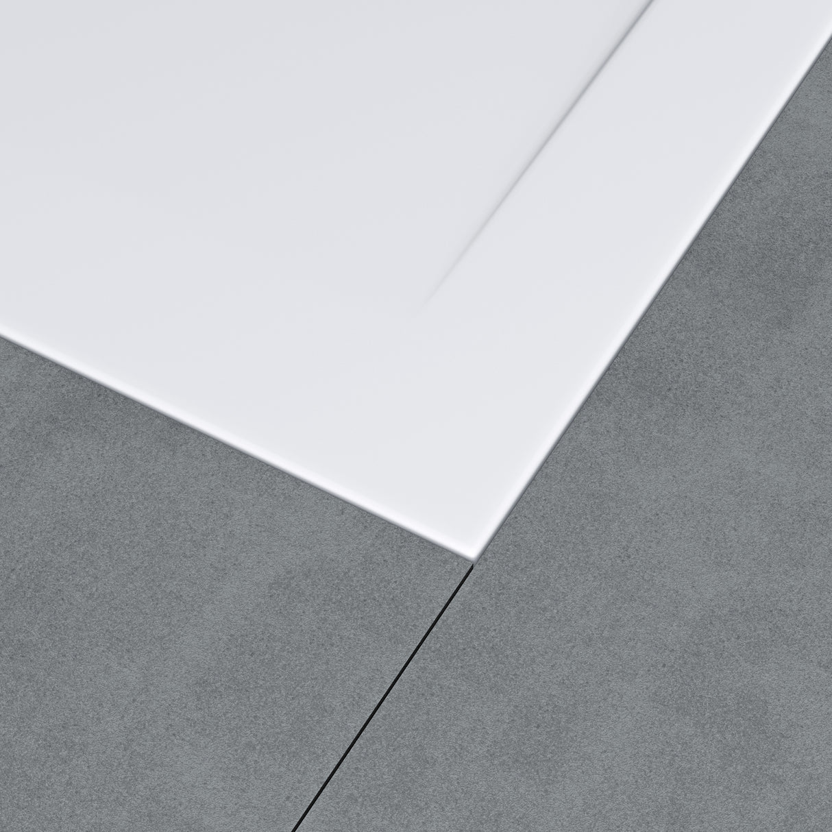 glasvilla Duschwanne aus Mineralguss Duschtasse Superflach Anti-Rutsch Geoma08