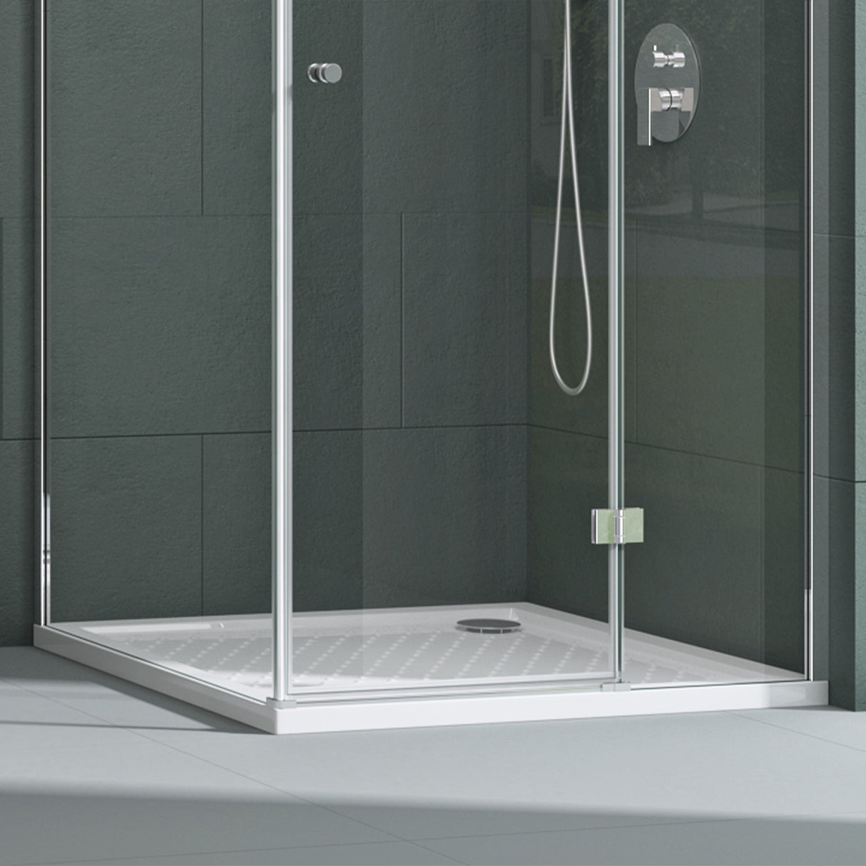 glasvilla Duschwanne Duschtasse Antirutsch aus hochwertigem Acryl Quadratisch Lucia