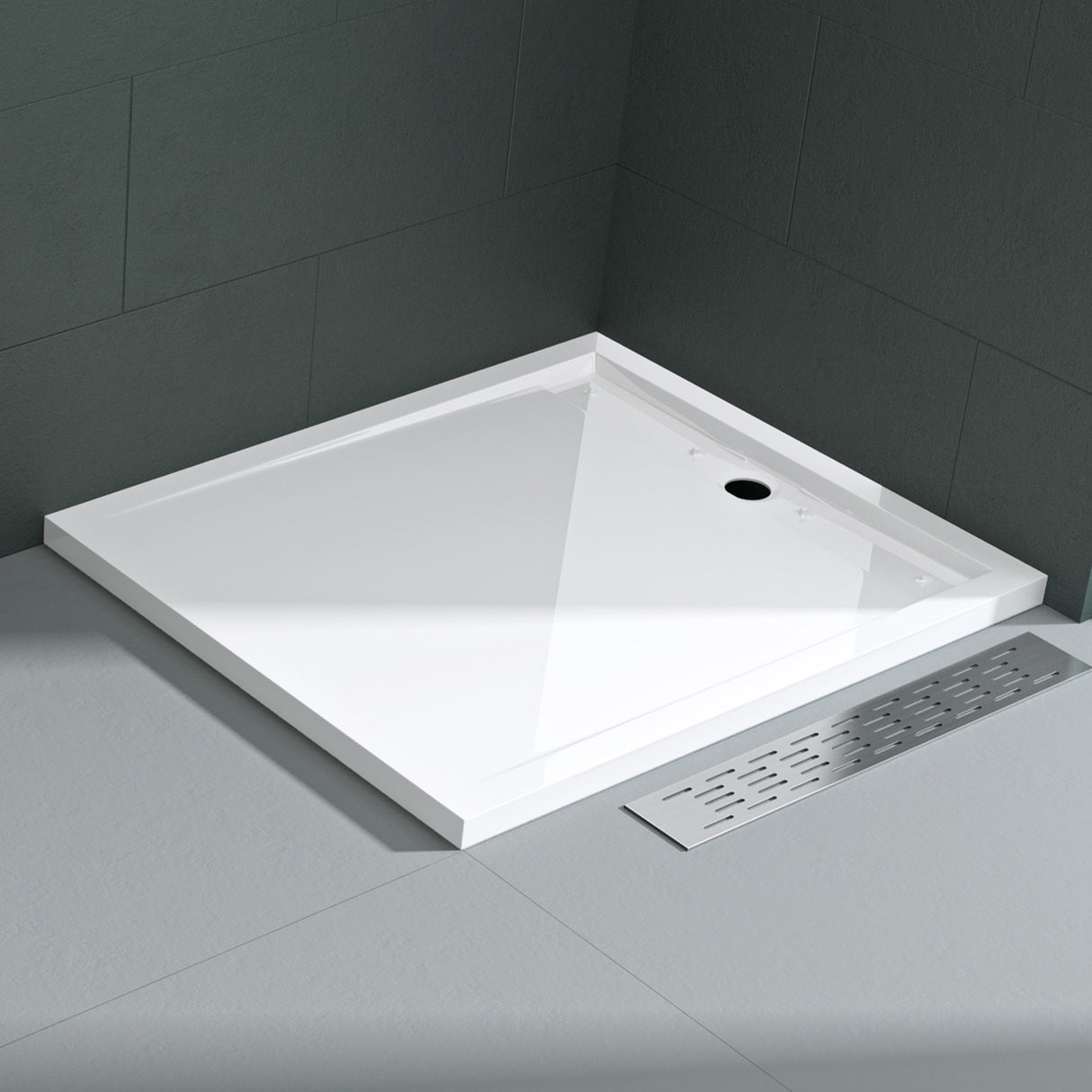 glasvilla Duschwanne Duschtasse aus hochwertigem Acryl Rechteckig Quadratisch Xetro04
