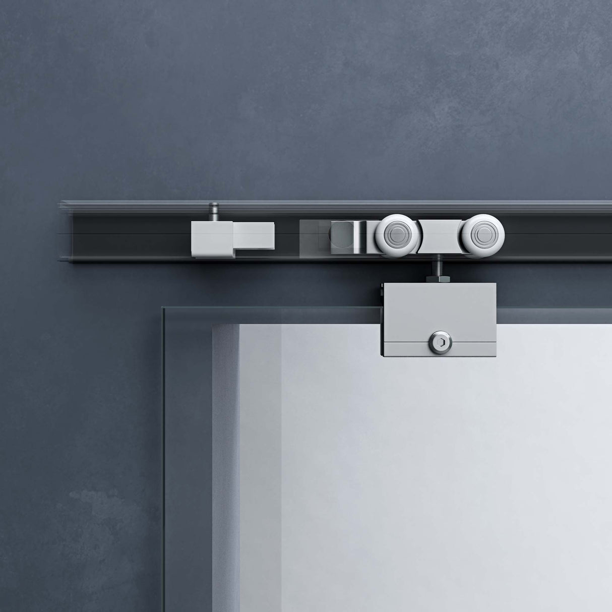 glasvilla Glasschiebetür komplettset Amalfi H: 2150mm, Griffart: Muschelgriff, inkl. Softclose-Automatik, 8mm ESG-Sicherheitsglas