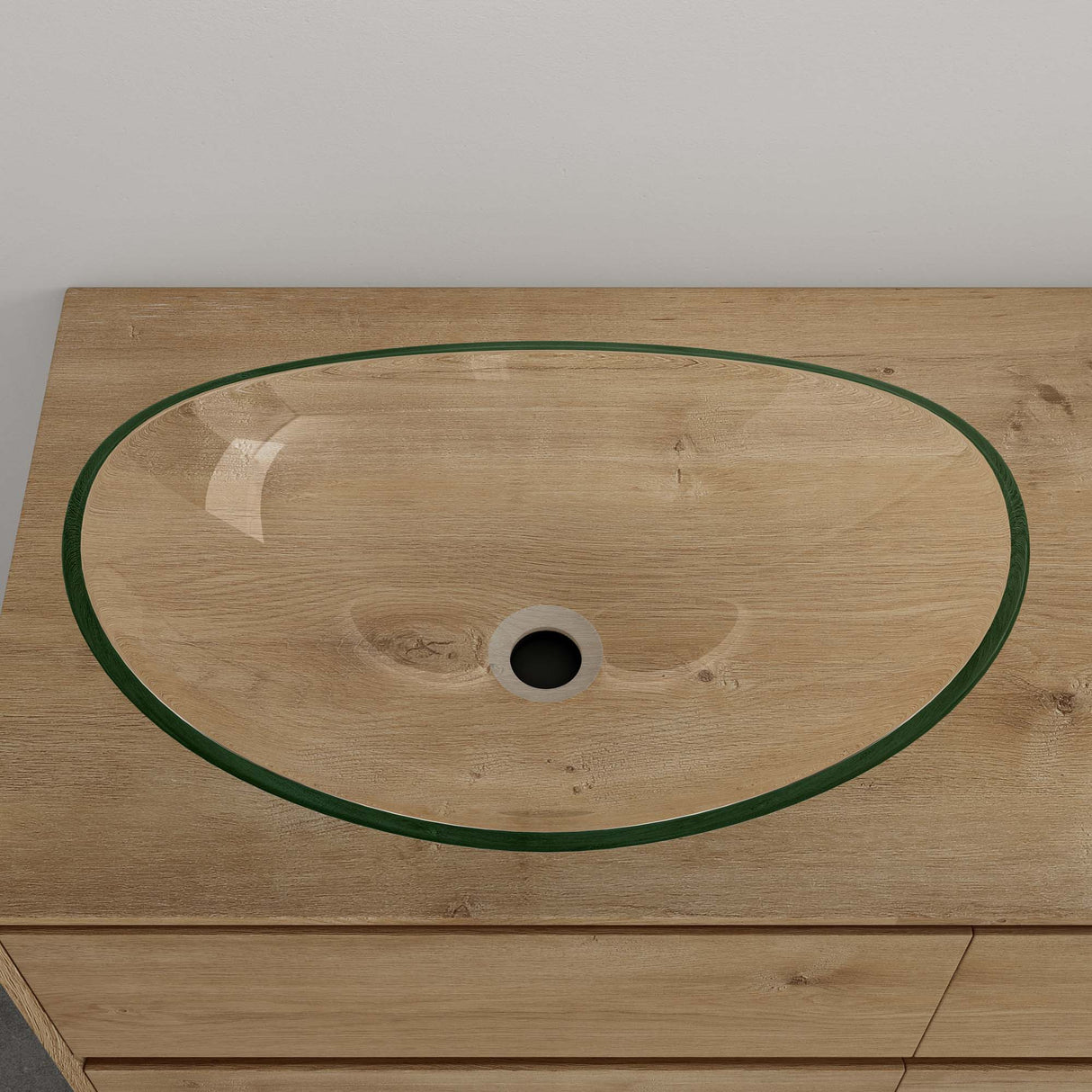 glasvilla Waschbecken Glas Aufsatzwaschbecken Glaswaschbecken Handwaschbecken Waschschale Oval