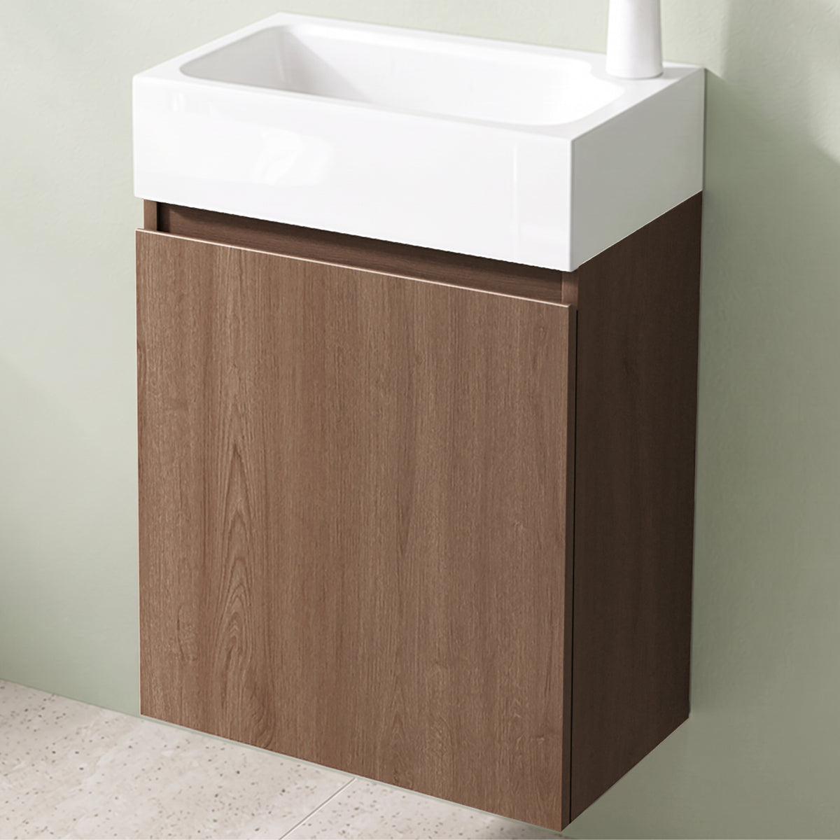 glasvilla Badmöbelset Badezimmermöbel bestehend aus Waschbecken Weiß und Waschbeckenunterschrank BTH: 46x26x63cm Pisa02
