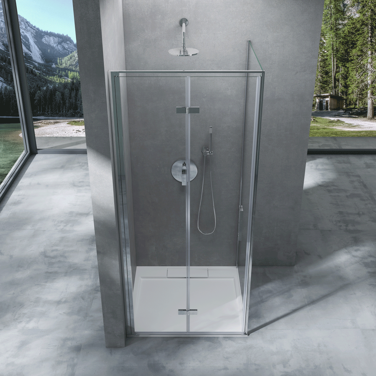 glasvilla Duschkabine Duschabtrennung 8mm ESG-Sicherheitsglas Nano-Beschichtung Hebe-Senk-Mechanismus Rav37-Plus