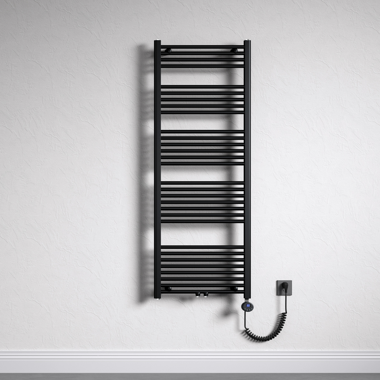 glasvilla Badheizkörper Elektrisch Handtuchwärmer für Strom, Seitenanschluss, Röhrenheizkörper Badheizung RHE mit Heizstab 02