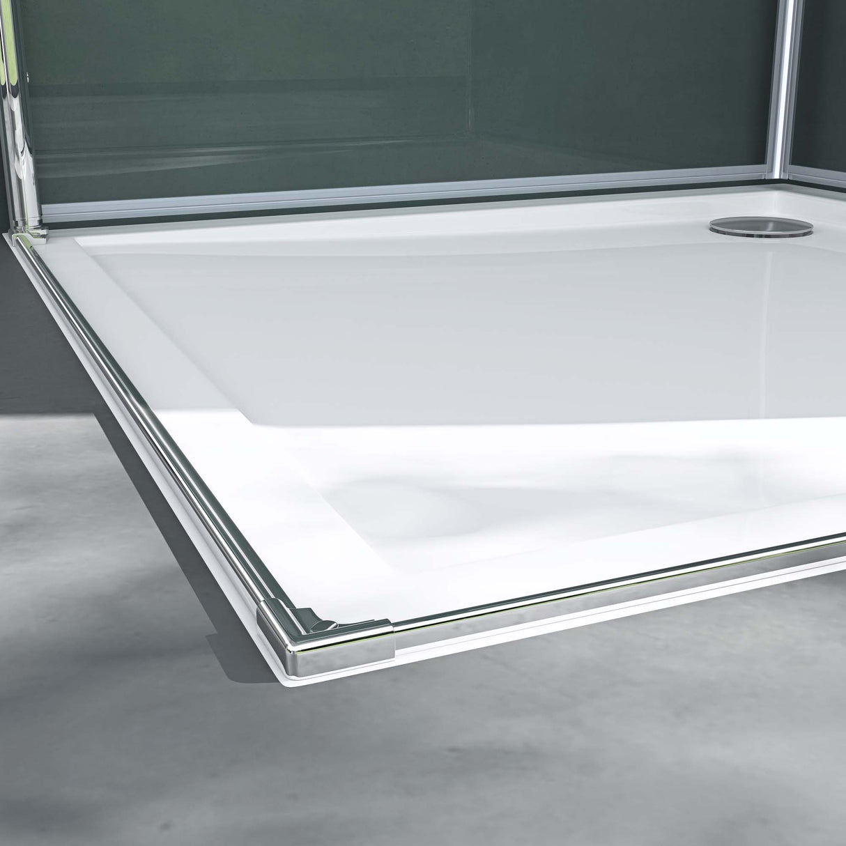 glasvilla Duschkabine Eckeinstieg Hebe-Senk Mechanismus Duschabtrennung Milchglas ESG-Sicherheitsglas Lotus-Effekt Faltbar Ravenna24MS