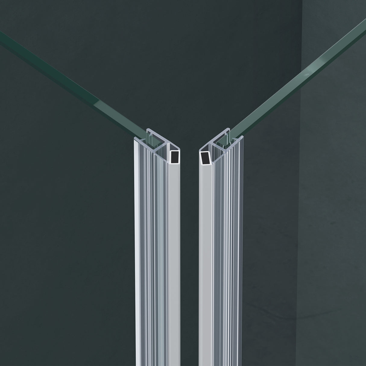 glasvilla Duschkabine Falttür 180° Klappbar & Faltbar Mit Hebe- und Senkmechaniamus Lotus-Effekt NANO Eckeinstieg R27