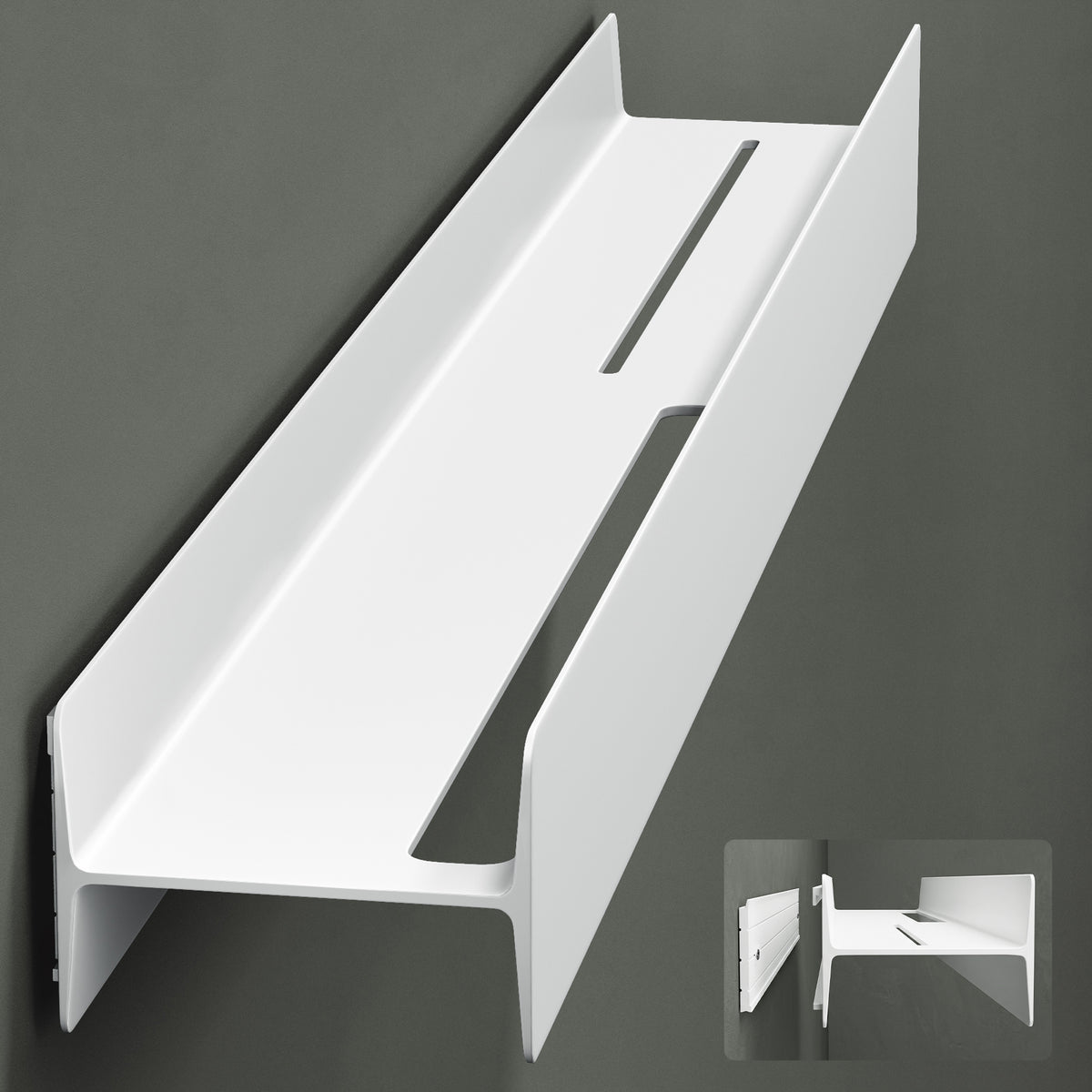 glasvilla Mensola da Parete Multifunzionale, Mensola per Doccia in Lega di Alluminio-Magnesio con Strato Antiruggine Mensola da Appendere per Bagno e Cucina, Rimovibile, Reglo-03