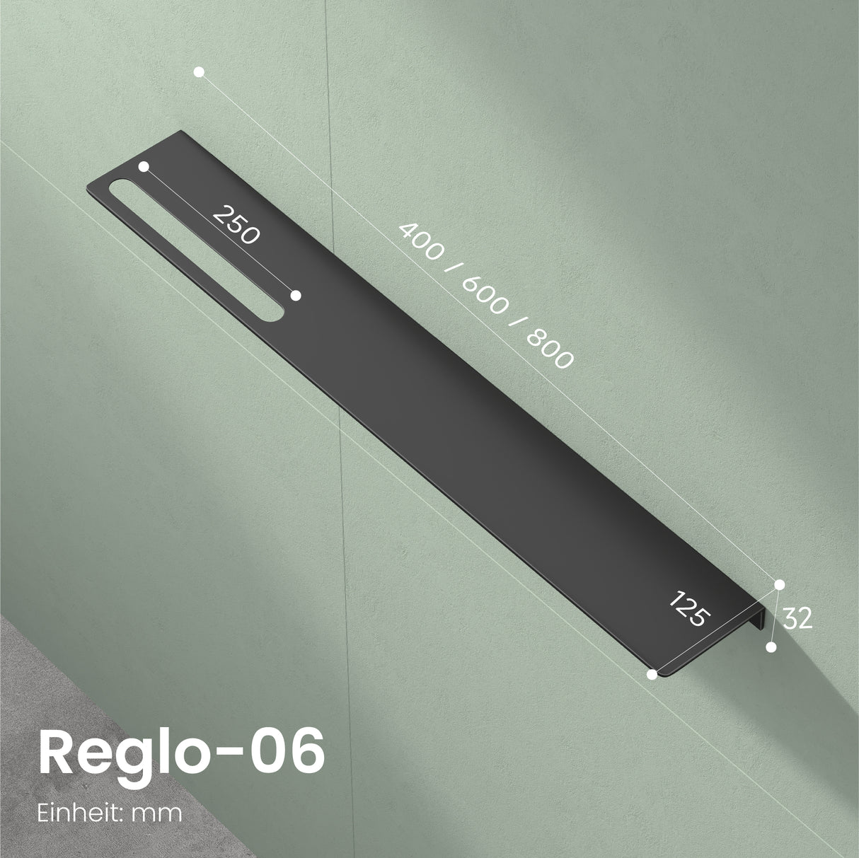 Étagère de douche en verre pour percer ou coller, étagère de salle de bain en aluminium, support mural pour salle de bain, organiseur de salle de bain Reglo-06