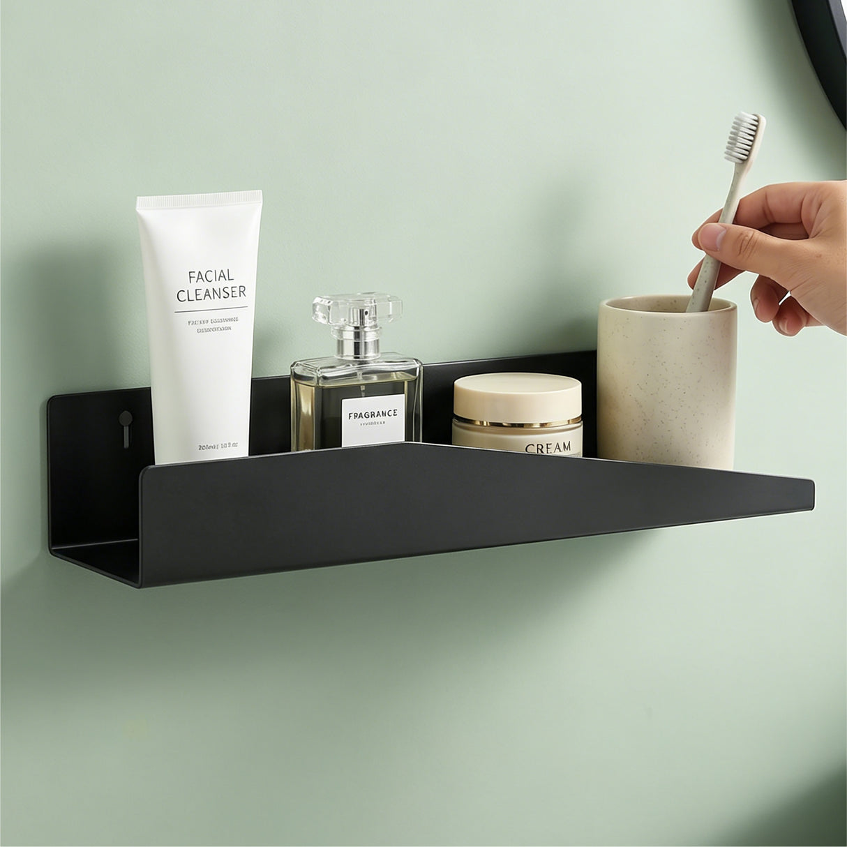 glasvilla Duschablage zum Bohren oder Kleben, Duschregal Badezimmerablage , Shampoo Halterung für Dusche, Badezimmer Organizer Reglo-15