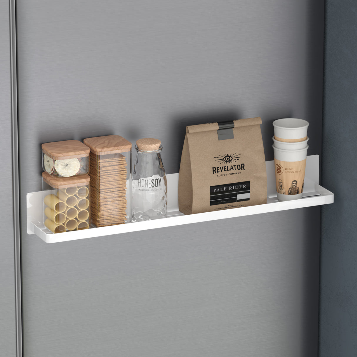 glasvilla Étagère de douche sans perçage, Étagère de douche magnétique, Étagère de salle de bain murale autocollante 60cm Reglo-01