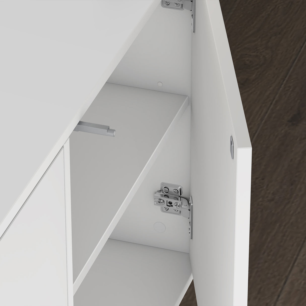 glasvilla Möbel Schrank mit 3 Türen und 2 Fächern Kommode Sideboard viel Stauraum für Wohnbereich Schrank02