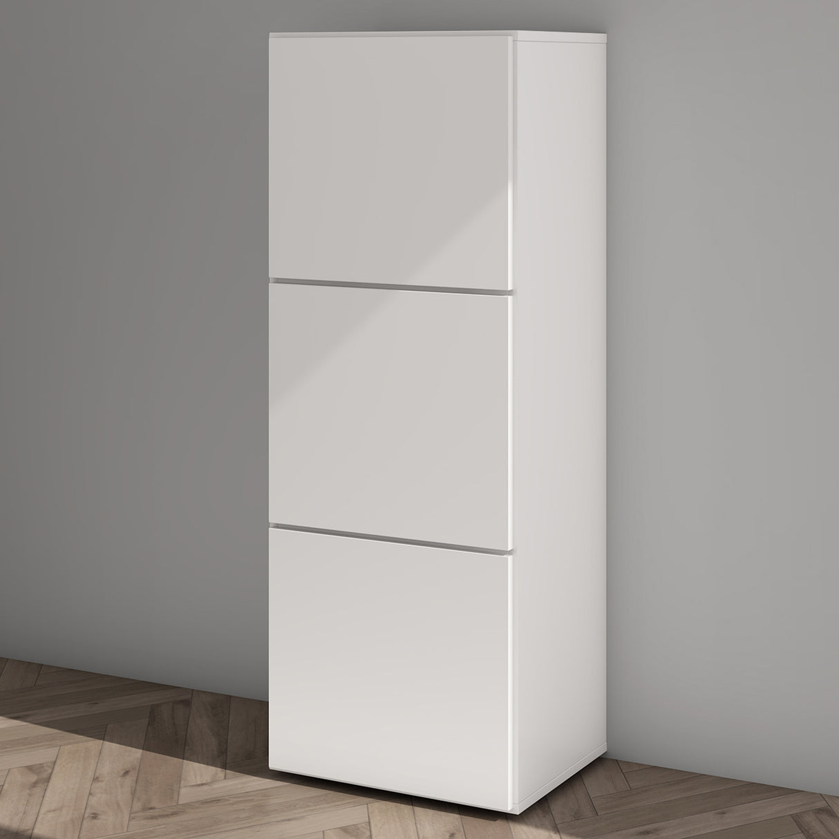 glasvilla Schuhschrank Schuhkommode mit 3 Schränken BTH: 45x36x120 cm Schuhregal Möbel Schuhschrank02