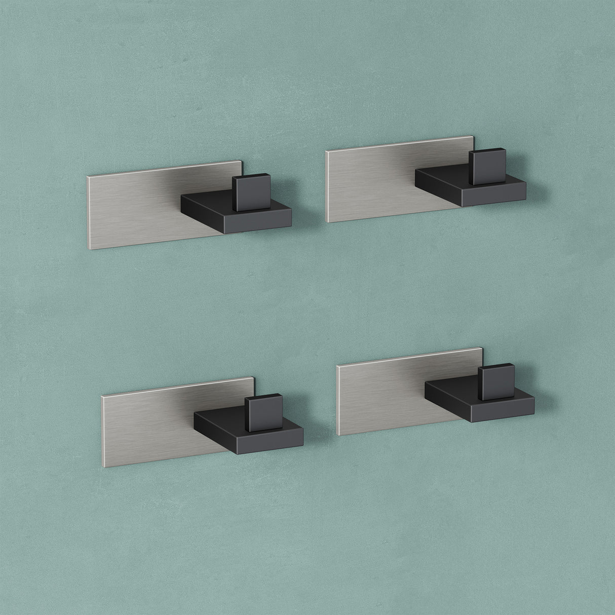 glasvilla Kleiderhaken Wandgarderobe Wandhaken aus Edelstahl Garderobenleiste Garderobenhaken Stalo-06+Stalo-07