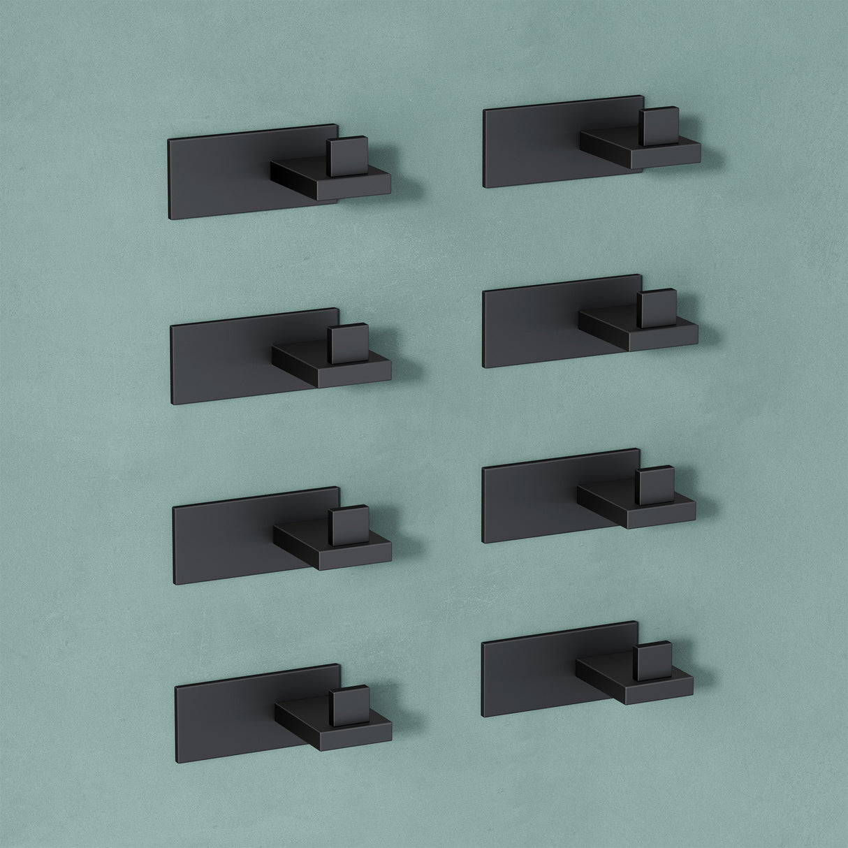 glasvilla Kleiderhaken Wandgarderobe Wandhaken aus Edelstahl Garderobenleiste Garderobenhaken Stalo-06+Stalo-07