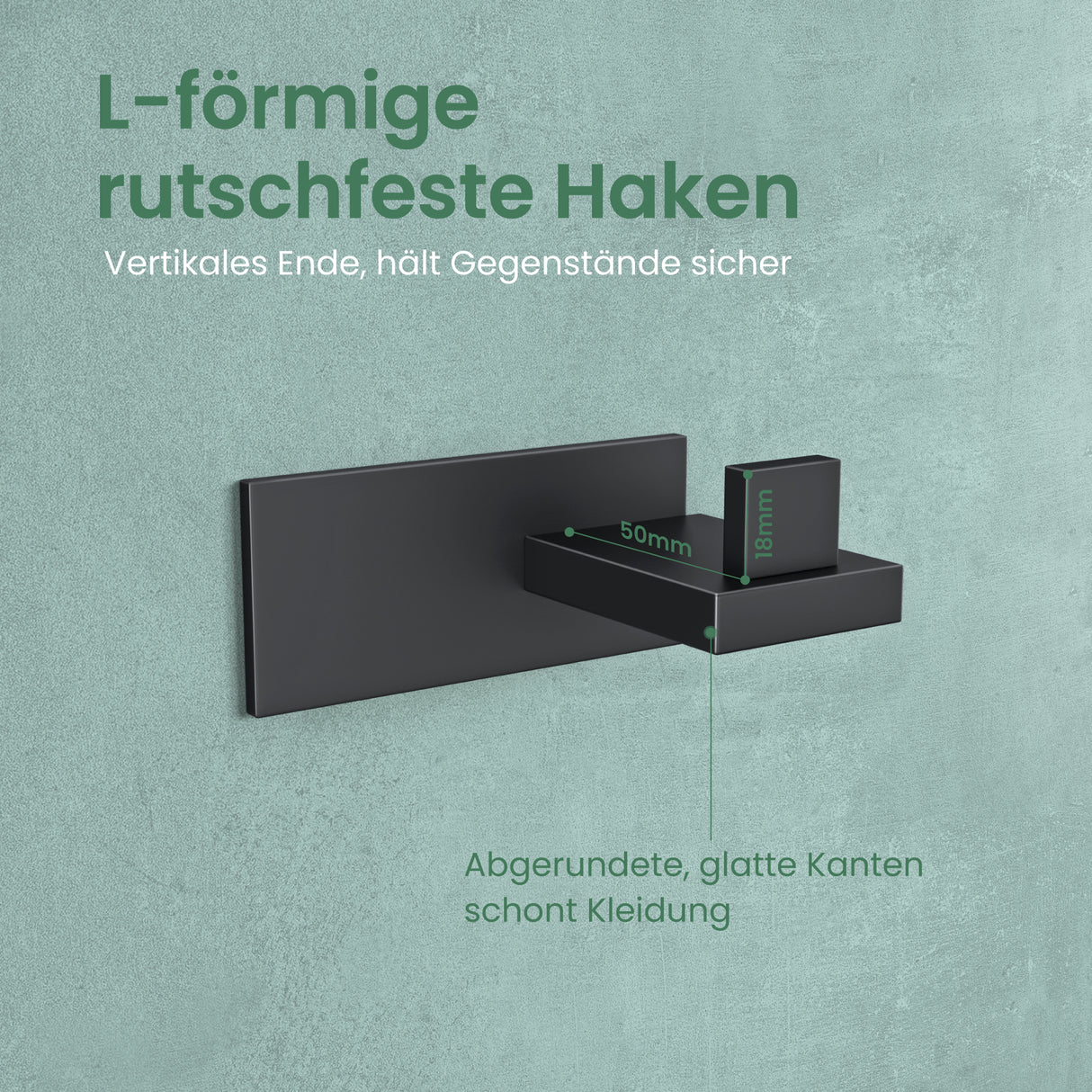 glasvilla Kleiderhaken Wandgarderobe Wandhaken aus Edelstahl Garderobenleiste Garderobenhaken Stalo-06+Stalo-07