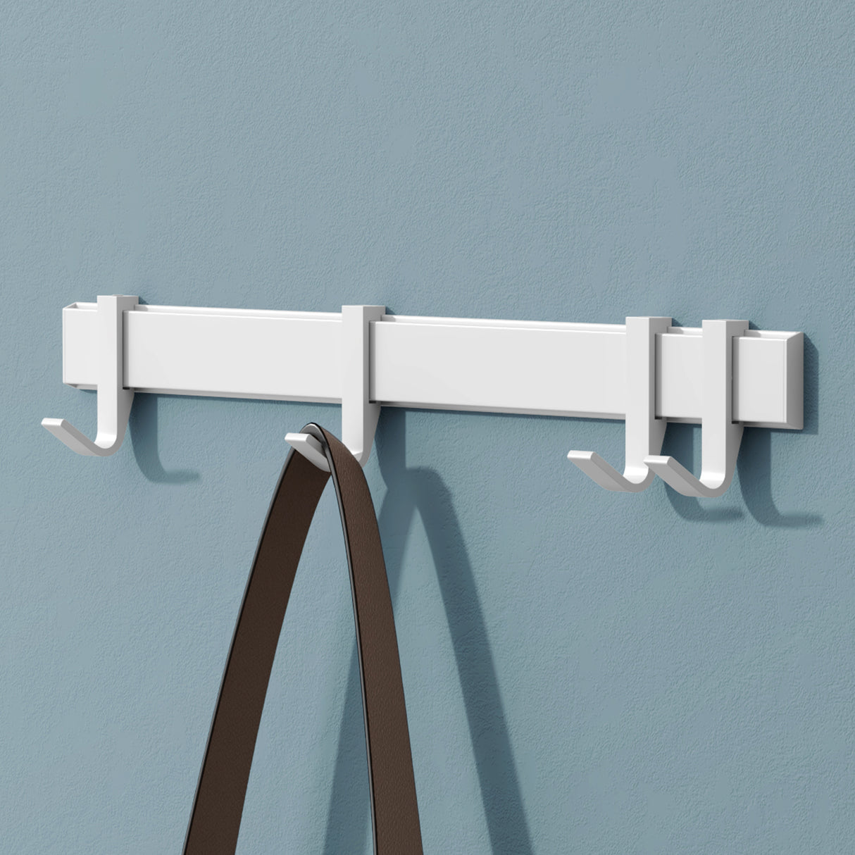 glasvilla Appendiabiti da Parete con Ganci Scorrevoli, Attaccapanni da Muro in Alluminio Appendiabiti per Cameretta, Ingresso, Cucina, Stalo-12