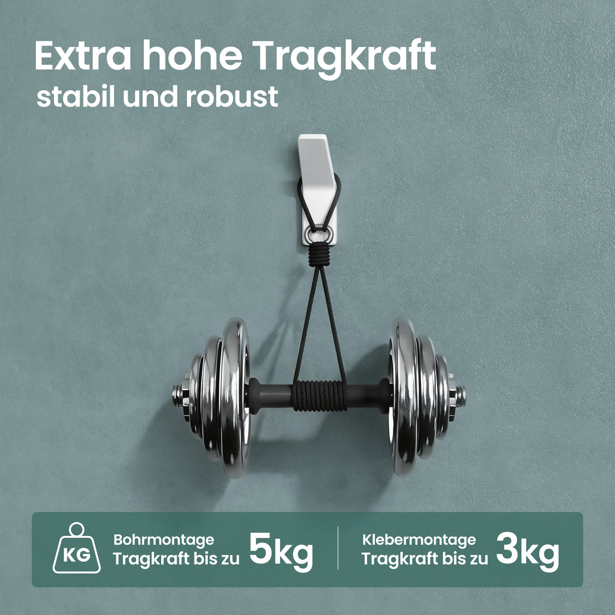 glasvilla Kleiderhaken Garderobenhaken 4 Stück, Wandhaken zum Bohren oder Kleben für Schlafzimmer, Badezimmer, Kleiderschrank, Wohnzimmer Stalo-13