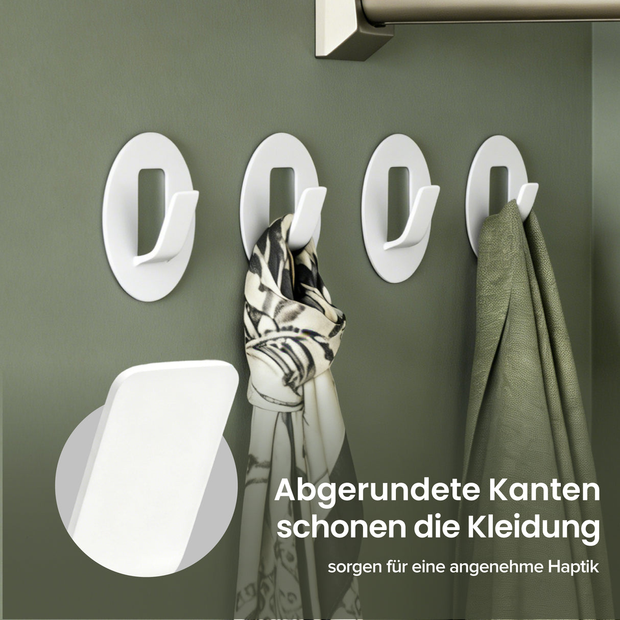 glasvilla Ganci da Parete in Lega di Alluminio, Attaccapanni da Muro 4pcs per Camera da Letto, Ingresso, Cucina, Stalo-16