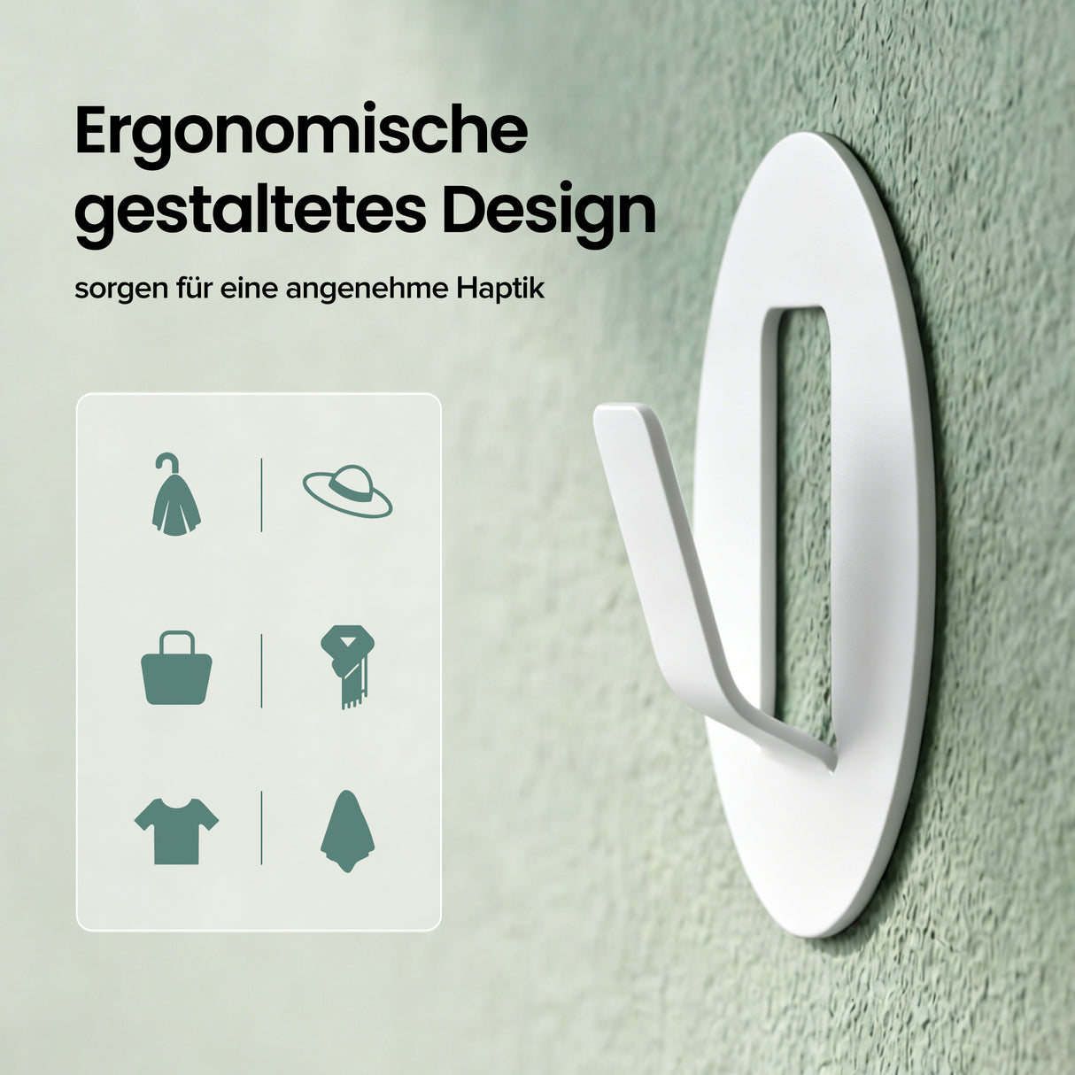 glasvilla Ganci da Parete in Lega di Alluminio, Attaccapanni da Muro 4pcs per Camera da Letto, Ingresso, Cucina, Stalo-16