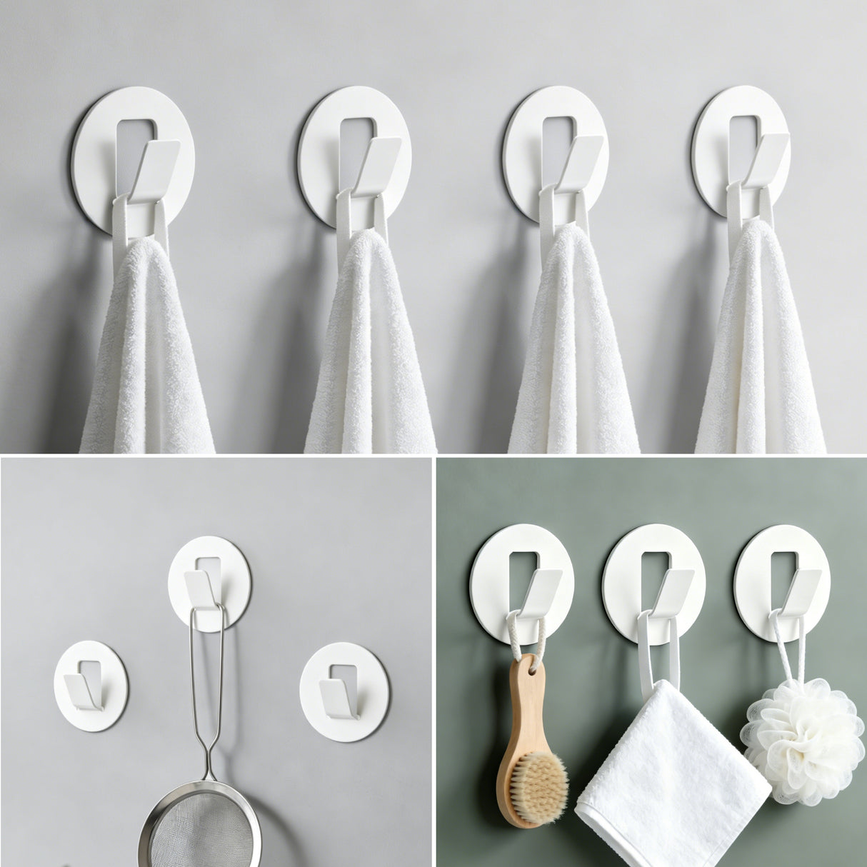glasvilla Ganci da Parete in Lega di Alluminio, Attaccapanni da Muro 4pcs per Camera da Letto, Ingresso, Cucina, Stalo-16