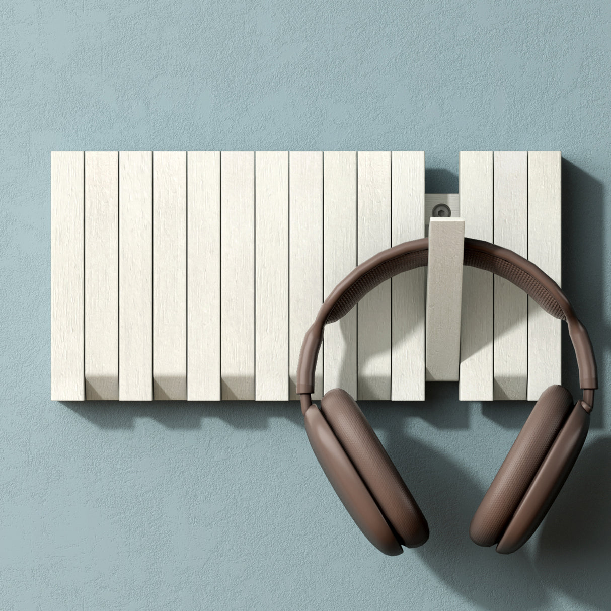 Glasvilla Design – Perchero de pared de madera con 7 ganchos magnéticos abatibles Twigro-01