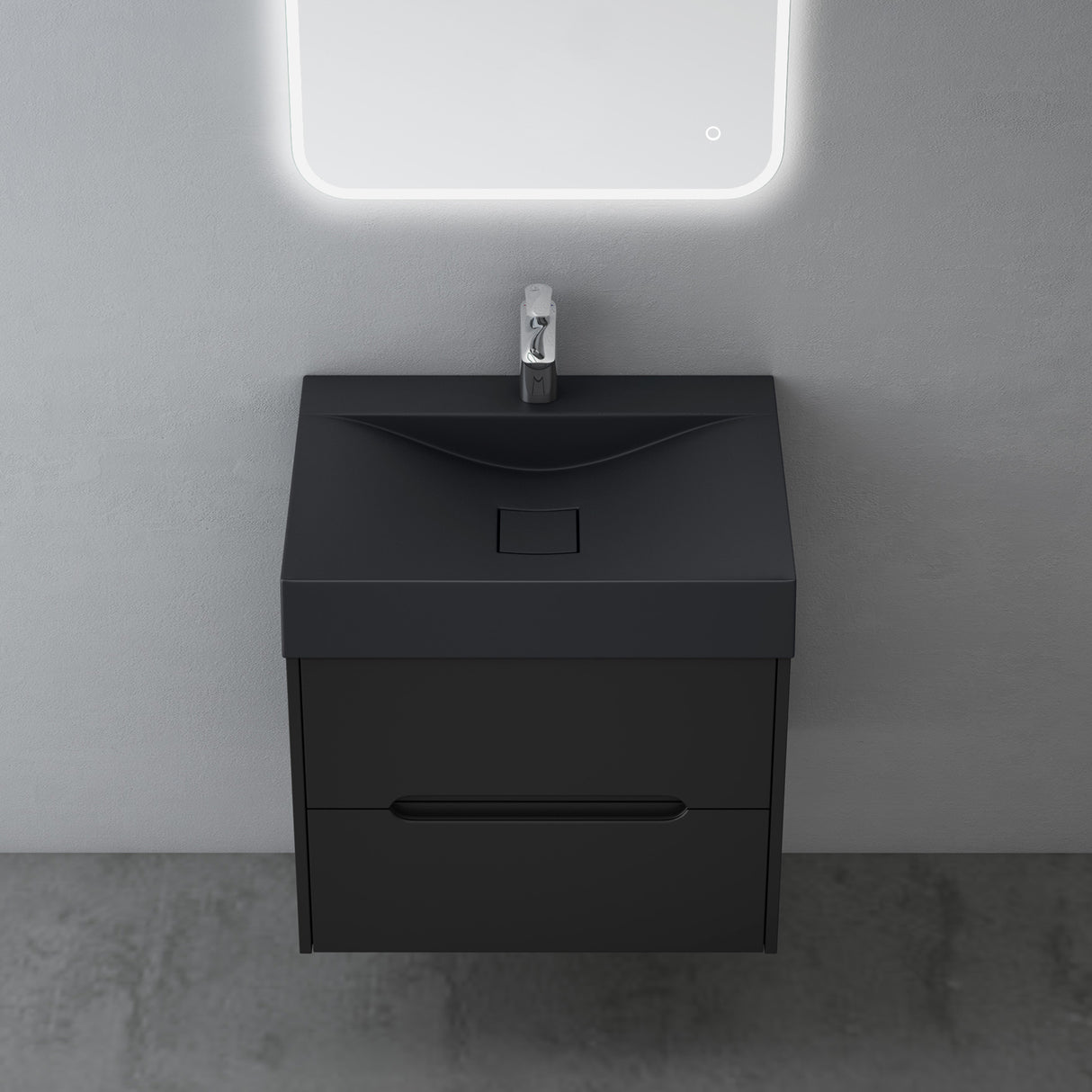 glasvilla Badmöbel-Set Badezimmermöbel Waschbeckenunterschrank mit Softclose Schubladen inkl. Mineralguss Waschbecken Yoga