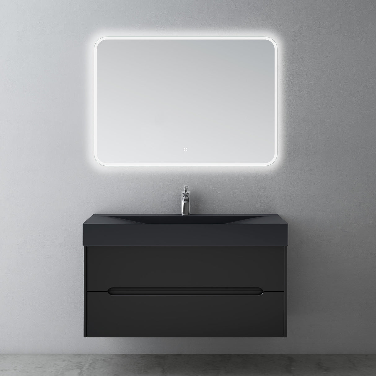 glasvilla Badmöbel-Set Badezimmermöbel Waschbeckenunterschrank mit Softclose Schubladen inkl. Mineralguss Waschbecken Yoga