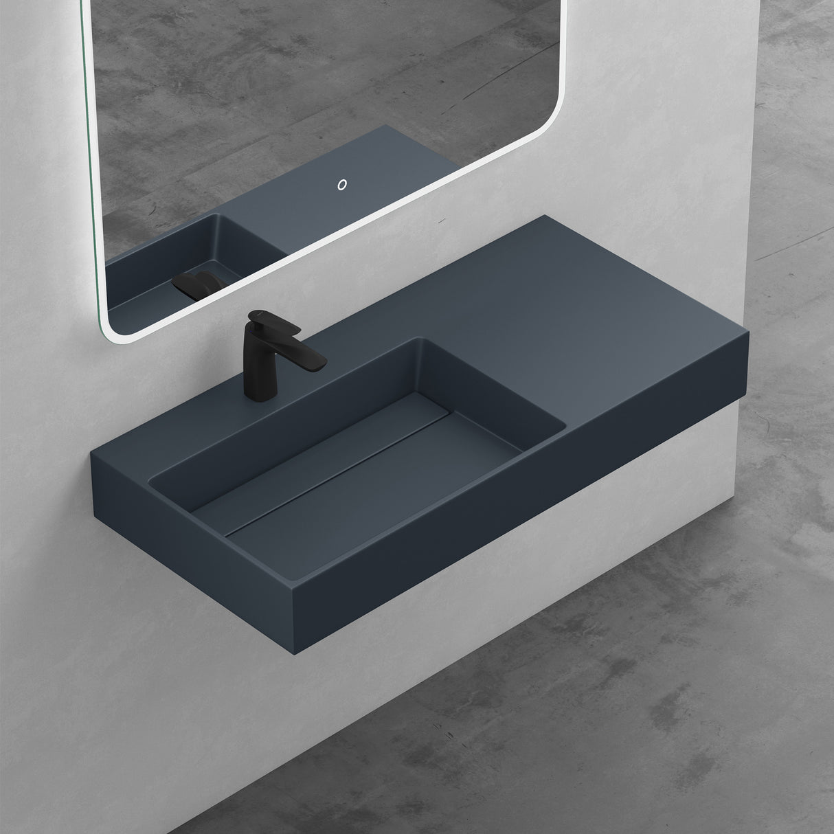 lavabo à poser Glasvilla, lavabo suspendu en fonte minérale Col12