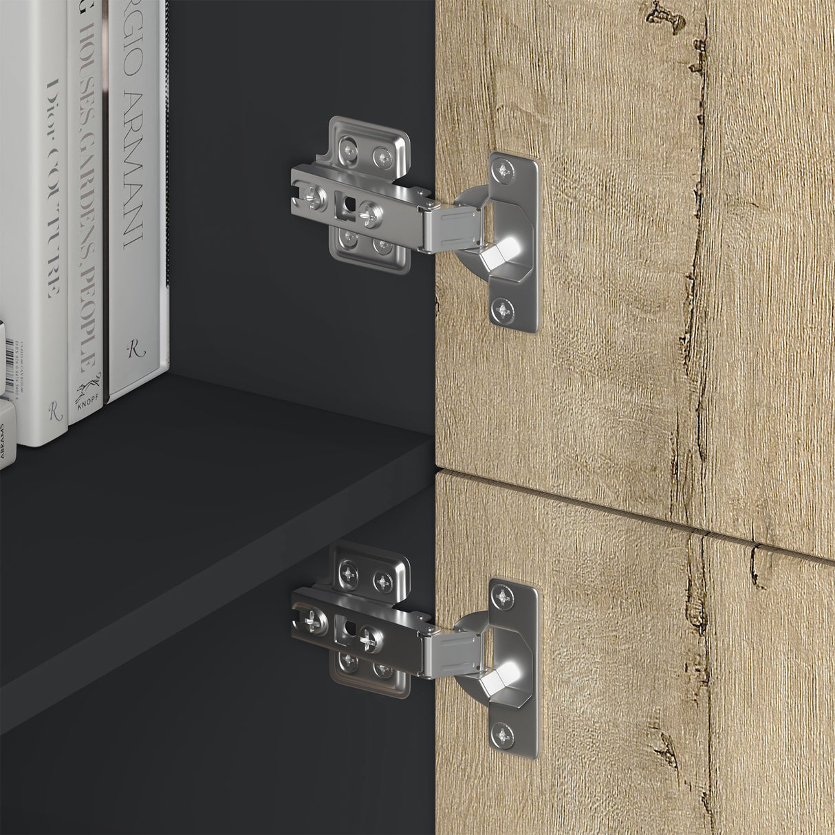 glasvilla Möbel Kommode Aufbewahrungsschrank mit 4 Türen Sideboard Schrank Mehrzweckschrank Schrank04