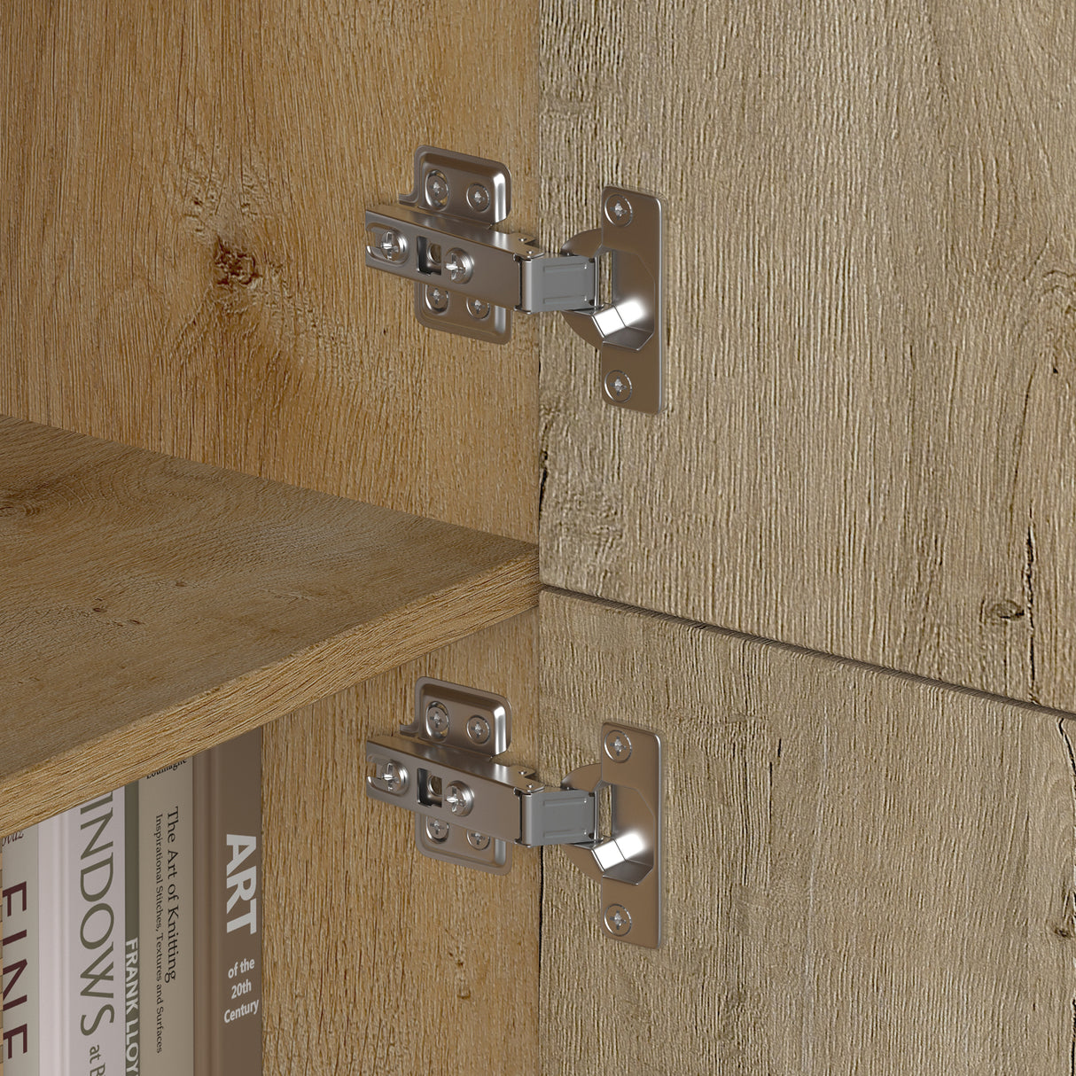 glasvilla Möbel Kommode Aufbewahrungsschrank mit 4 Türen Sideboard Schrank Mehrzweckschrank Schrank04