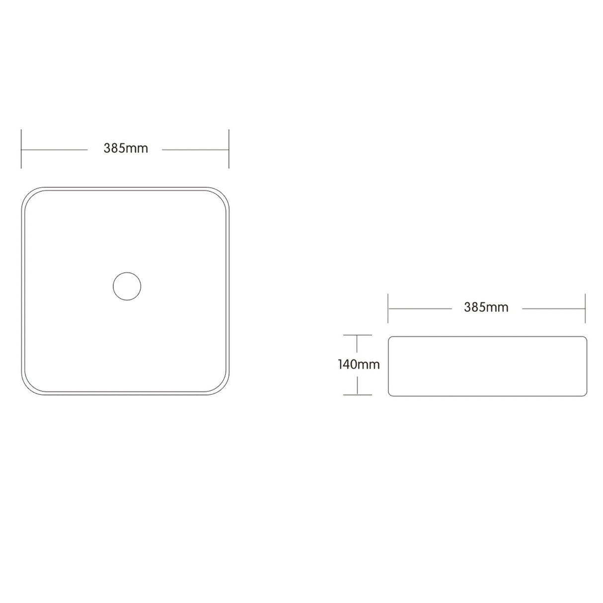 glasvilla Waschbecken Aufsatzwaschbecken Waschtisch aus Keramik in Weiß rechteckig mit Nano-Beschichtung/Lotus-Effekt Brüssel106
