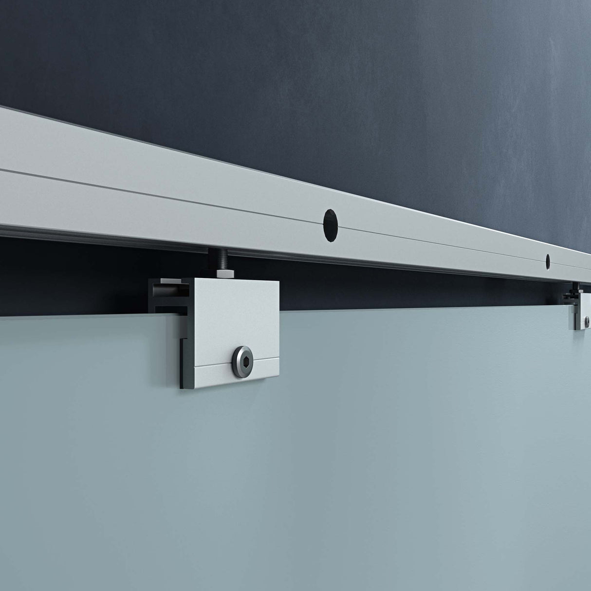 glasvilla Glasschiebetür komplettset Amalfi H: 2150mm, Griffart: Muschelgriff, inkl. Softclose-Automatik, 8mm ESG-Sicherheitsglas