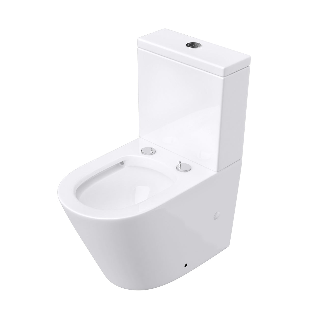 glasvilla Stand-WC Toilette Stand Toilette aus Keramik Spülrandloses WC bodenstehenden Toiletten
