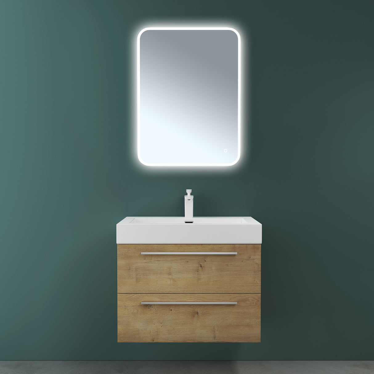 glasvilla Badmöbel-Set Waschbeckenunterschrank Waschtisch mit Unterschrank inkl. Mineralguss-Waschbecken Quadratto