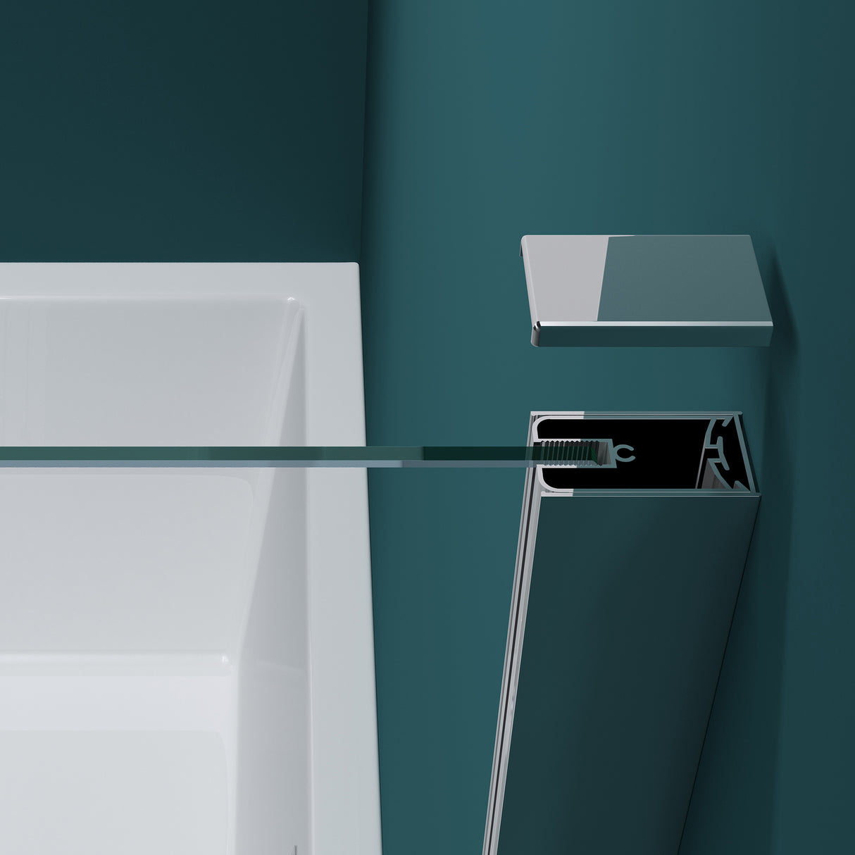 glasvilla Duschwand für Badewanne Badewannenwand Badewannenfaltwand 6mm Sicherheitsglas mit NANO-Versiegelung Badewannenaufsatz Badewannentrennwand Cortona116