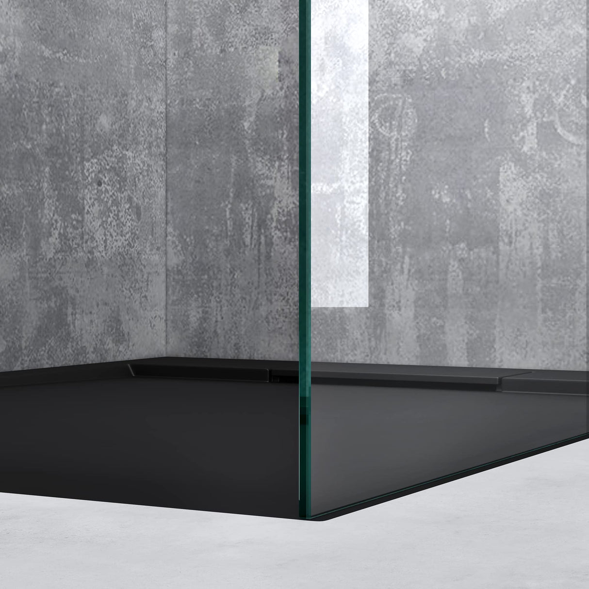 glasvilla Duschwand für Dusche Duschabtrennung Walk-In ESG-Sicherheitsglas 10mm NANO Glas BRAM1&BRAM3 Bremen2 Schwarz