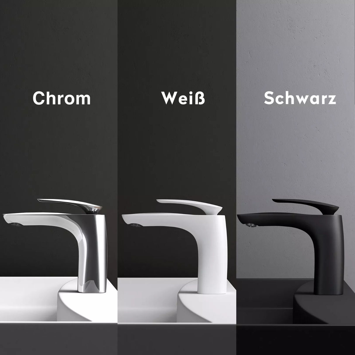 glasvilla Armatur Wasserhahn Bad Waschbeckenarmatur Badinstallationen Einhebelmischer WAM-7201