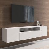 glasvilla TV Schrank Fernsehschrank 3 Türen mit Soft-Close Lowboard Hängeschrank Fernsehtisch für Wohnzimmer Fernsehschrank03