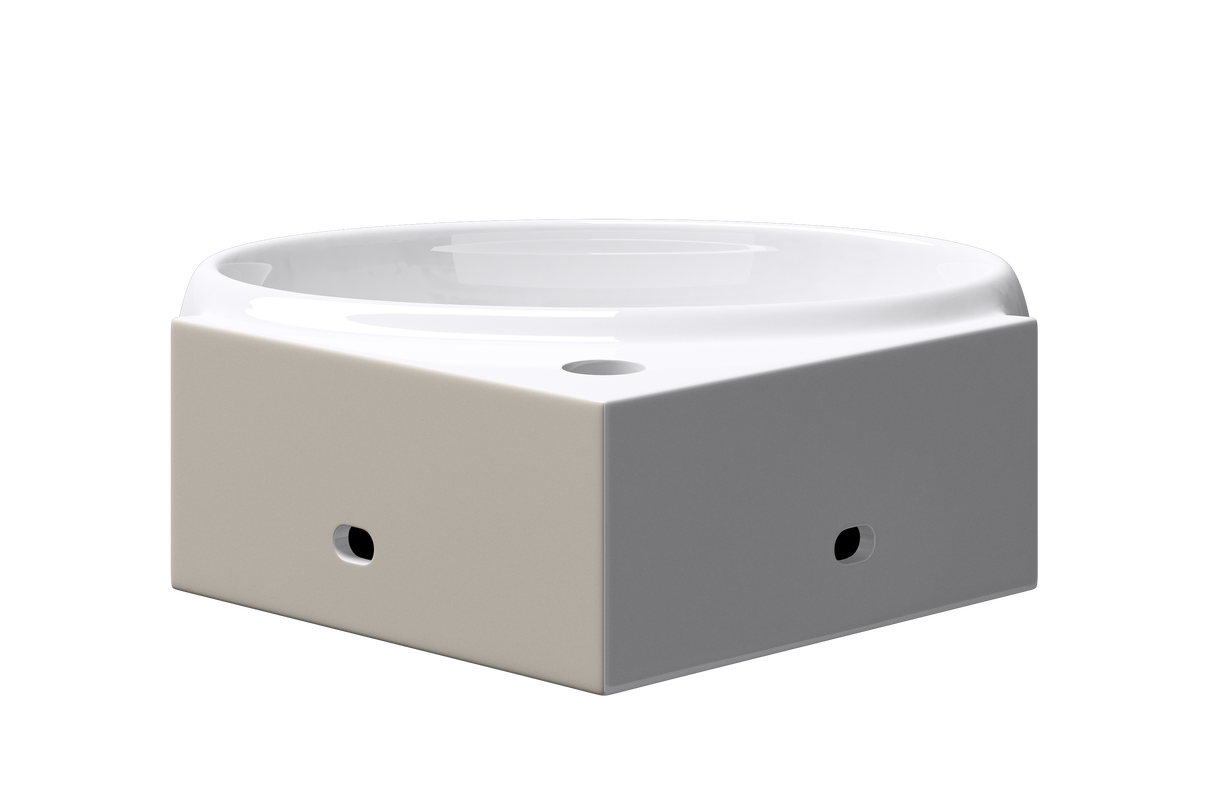 glasvilla Waschbecken Aufsatzwaschbecken Hängewaschbecken Klein Waschschale aus Keramik Weiß mit Nano-Beschichtung für das Badezimmer und Gäste-WC Brüssel002