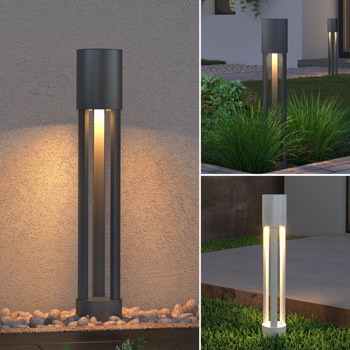 glasvilla Außenleuchte ⌀120xH700mm IP65 Wegeleuchte Außen | Pollerleuchte für Garten, 3000K Stehlampe Gartenlampe | Außenlampe Standleuchte 10W NeoForge
