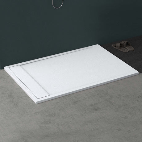 glasvilla Duschwanne Duschtasse aus Mineralguss Mineralgusswan DIN-Anschlüsse Geoma10